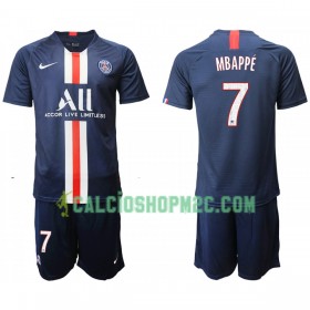 Paris Saint Germain Mbappé 7 Bambino Maglia Prima 2019/2020 Manica Corta (+ Pantaloncini)